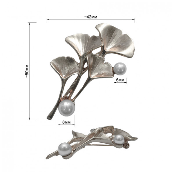 Брошь на булавке,  цвет оксид